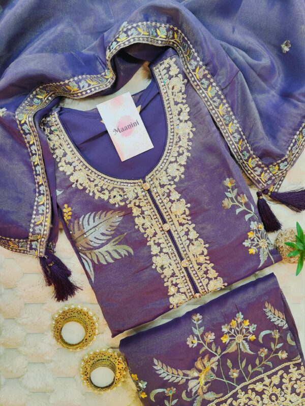 Simar fabric readymade suit with heavy embroidery zari and thread work